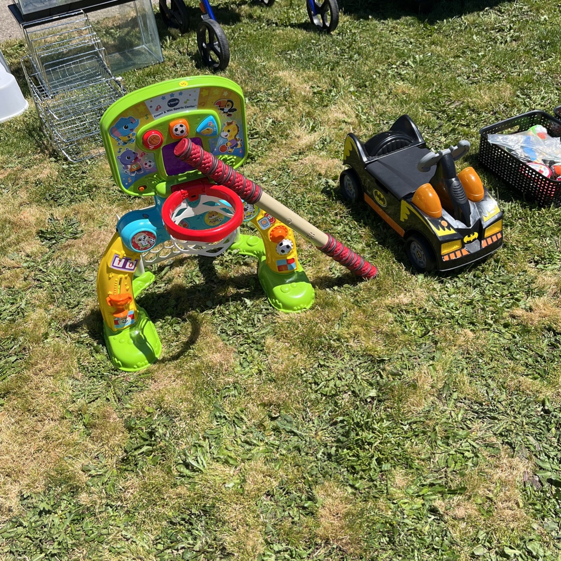 Fishers Price Goal/Batman Car/avenger Stick