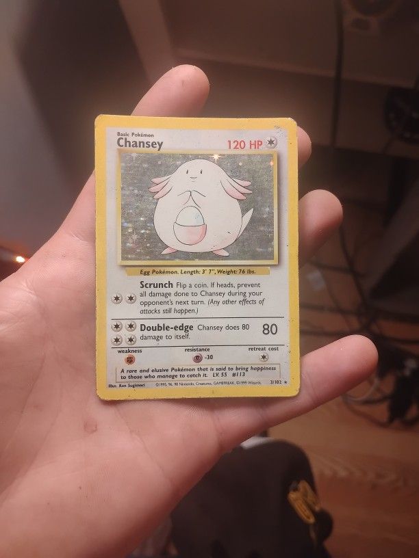 Chansey Pokemon Card 1999 Base Set!!