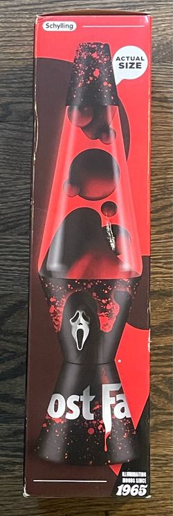 Ghostface Scream Black Wax/Red Liquid Lava Lamp Ghost Face Schylling Spencer’s