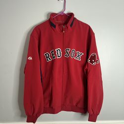 Boston Red Sox Therma Base Dugout Jacket Mens XL Red Majestic MLB Authentic