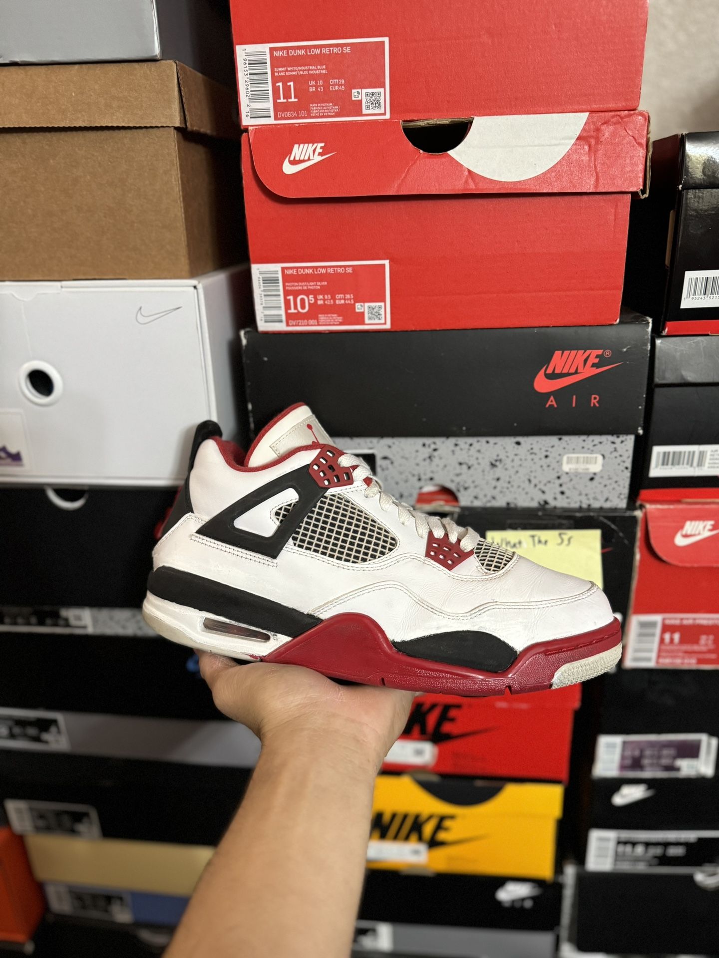 Jordan Fire Red 4s size 9.5 USED