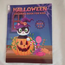 Kids Ages 2-8 Halloween Coloring Book 