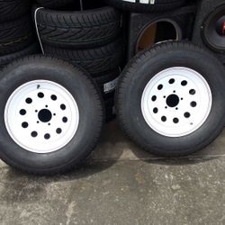 Trailer wheels and tires