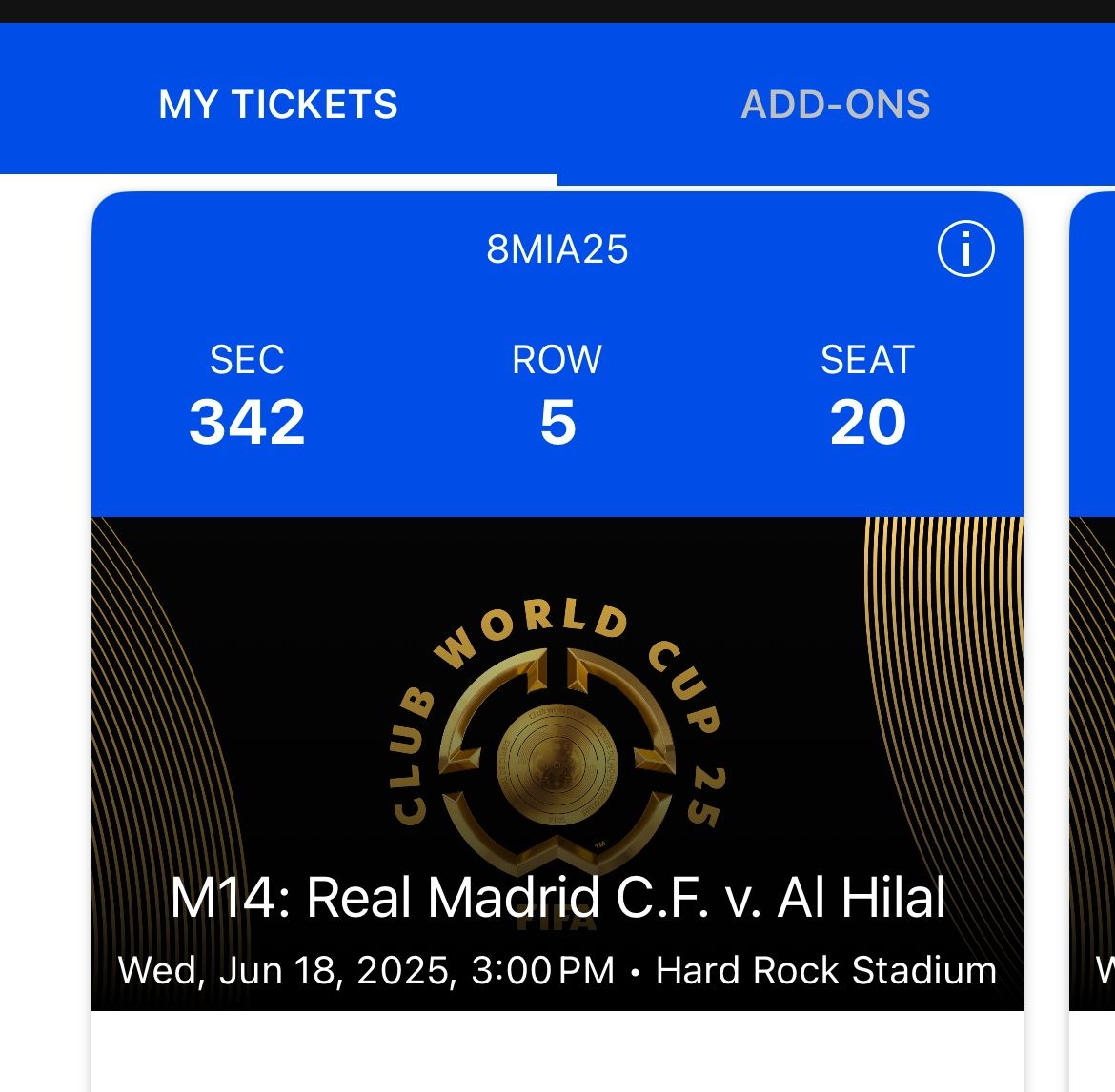 Real Madrid Game Club World Cup June 18