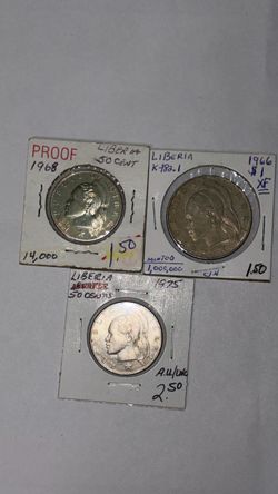 Liberia coins (lot of 3)