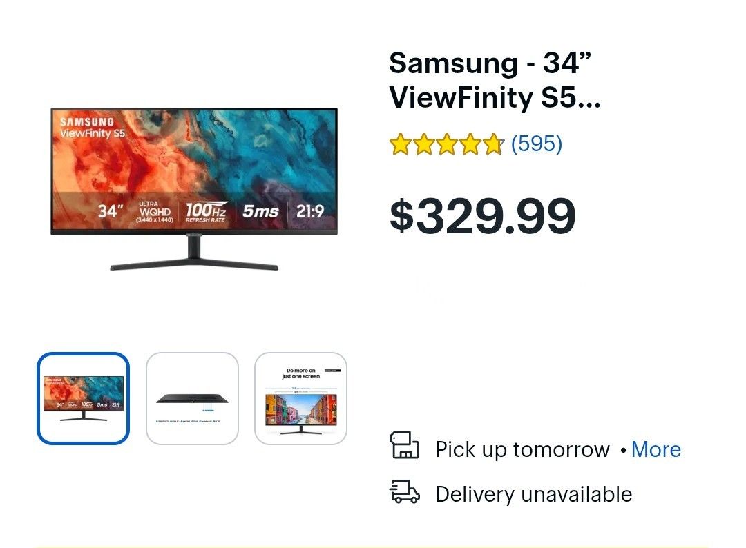 34" Gaming Monitor Brand New In Box