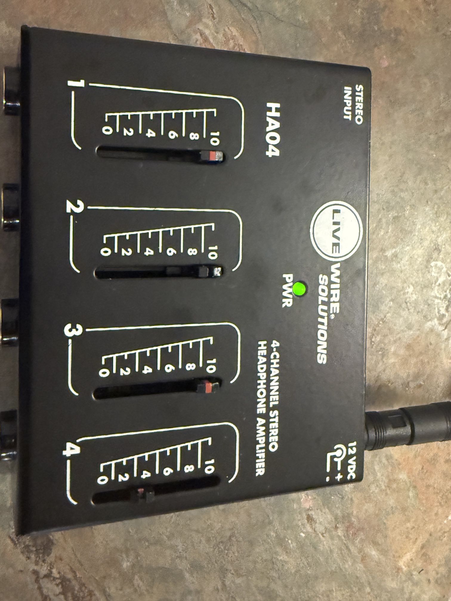 Live Wire Solutions HA04 4-Channel Headphone Amplifier (NO POWER ADAPTER)