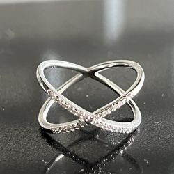 Sterling Silver X-Cross Ring