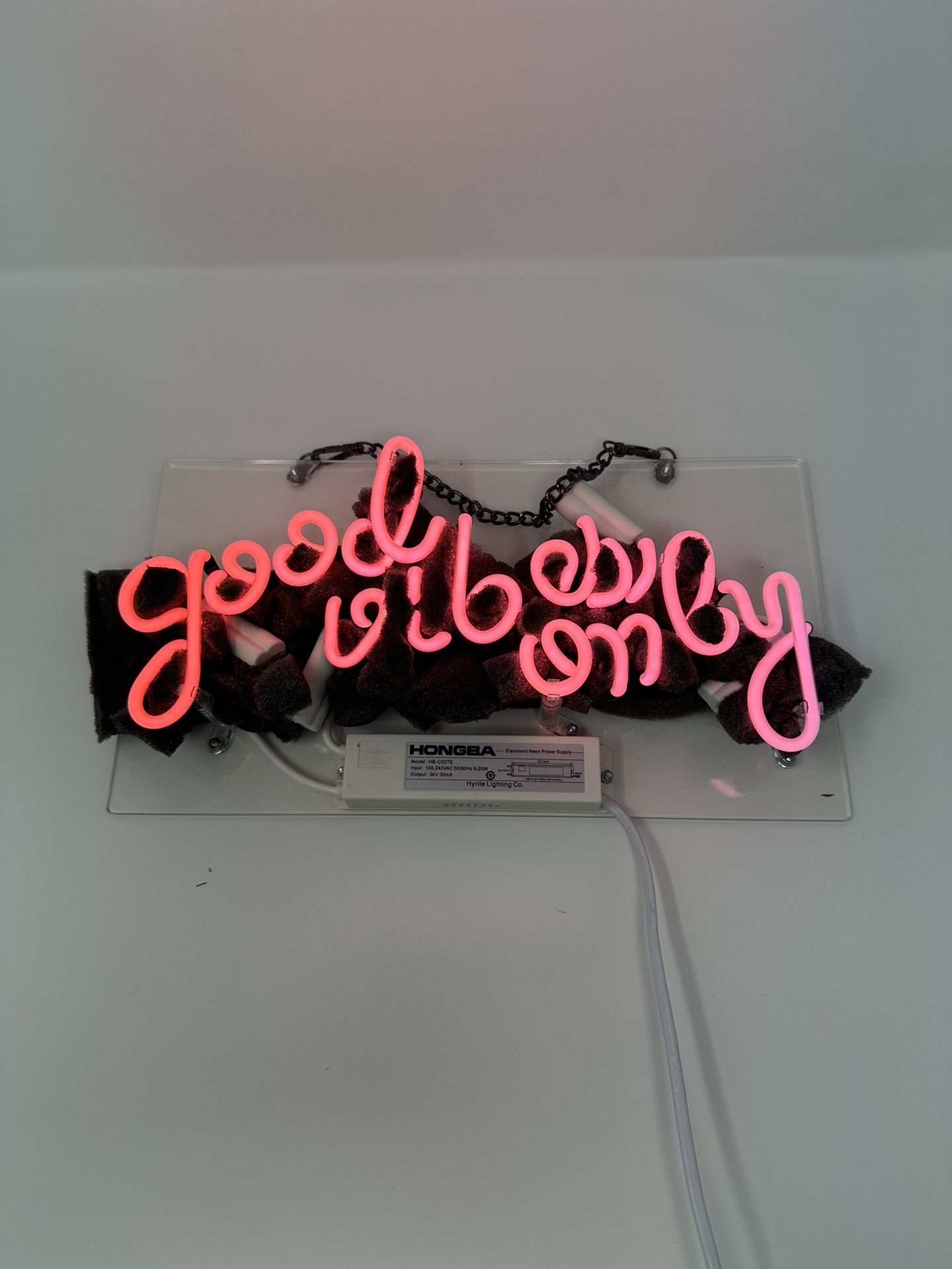 Good vibes only Led Sign Pink