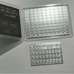 (50) 1 gram bars .999 silver