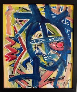 Neith Nevelson Original acrylic on canvas painting