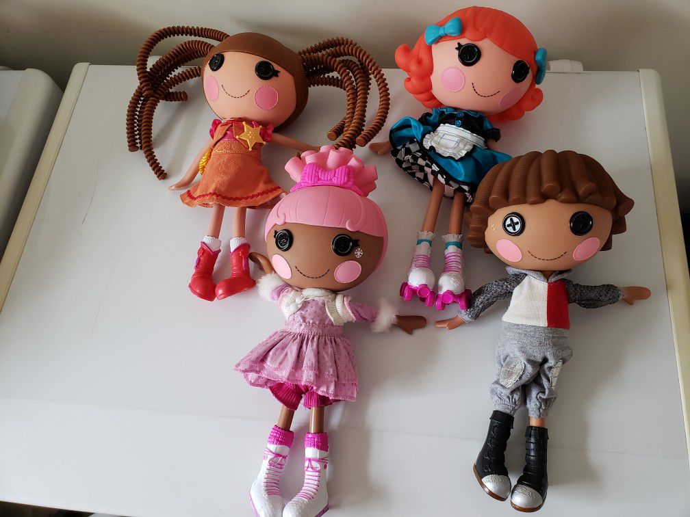 Lot of 4 Lalaloopsy Full Size Girl Dolls