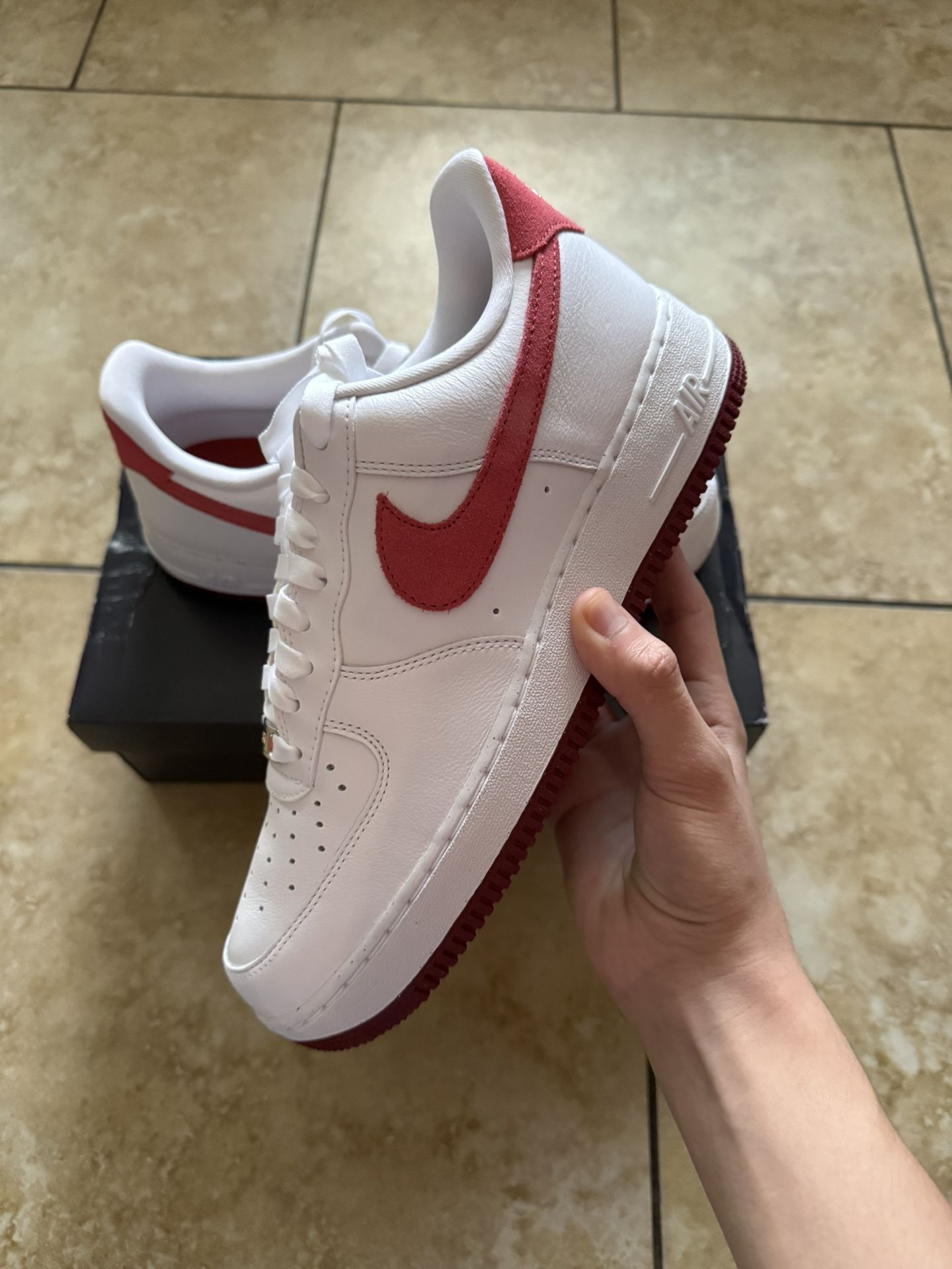 Air Force 1 Low Red/Pink White Size 7 7.5 8 9 9.5