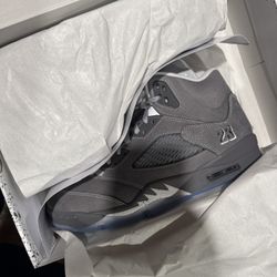 Wolf Grey Jordan 5s Size 10 Ds