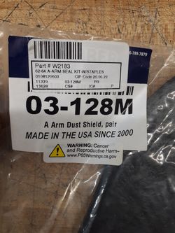 1963-64 Impala A-arm Seals Brand New