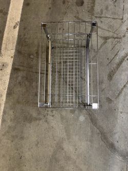 Chrome Wire Storage Basket with Handles