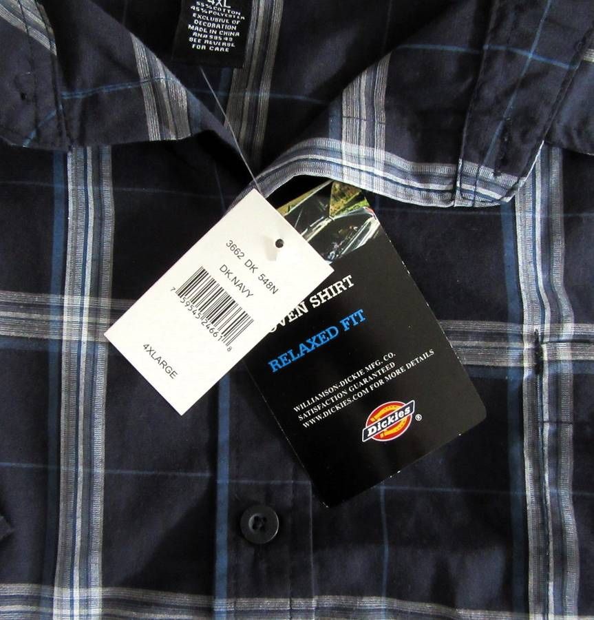 Shirt – Dickies Woven Relaxed Fit Short Sleeve Shirt 4XL - New
