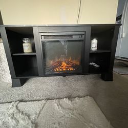 Fire place tv table