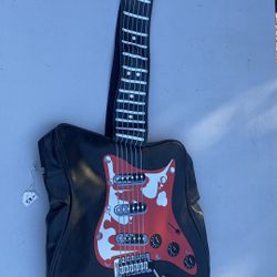 Cross Body Guitar Shaped Crossbody Bag for Women with Adjustable Strap 