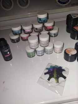 Dip color powder and crystal gel for fingernails