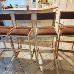 Four 30 inch contemporary bar stools 