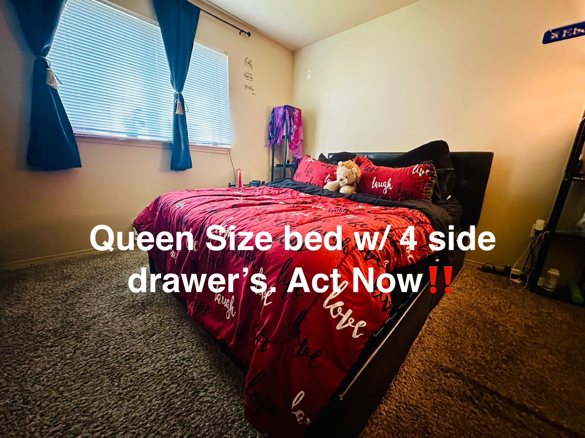 Queen Bed With Storage