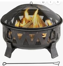 Brand new patio wood Fire pit 32”