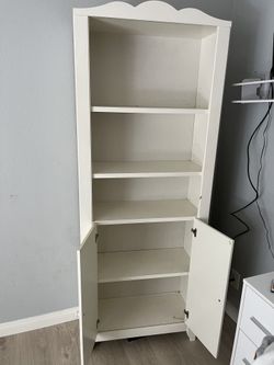 White IKEA Hensvik Bookshelf With Doors for Sale in