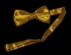 Bowtie Mens Adjustable Formal Wedding Party Necktie Bow Tie Gold Color Tuxedo