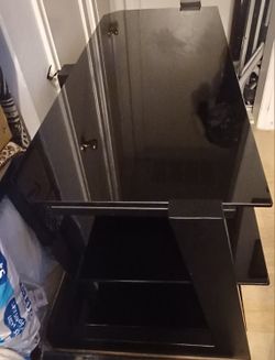 Dark Glass And Metal Media Center