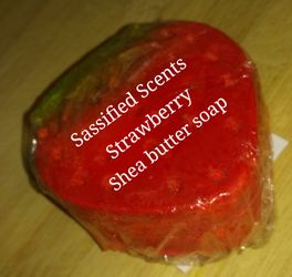 Shea butter Strawberry soap 5 oz bar