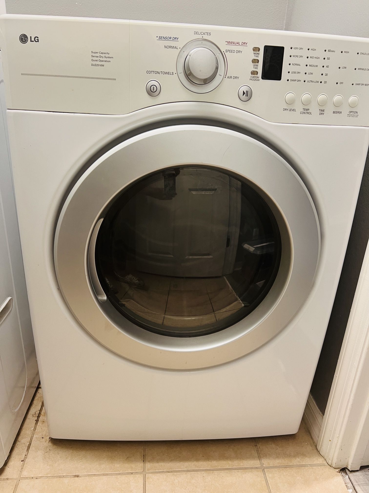 For Sale: LG DLE2516W Electric Dryer - $125