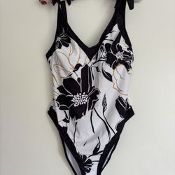 Bathing Suit And Matching Cover Up With Tie