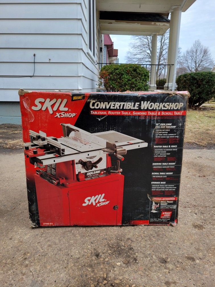 SKIL CONVERTIBLE WORKSHOP: TABLE SAW, ROUTER TABLE, SANDING TABLE ,AND SCROLL TABLE