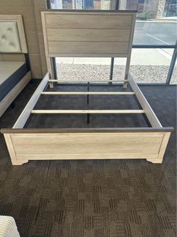 Farmhouse antique queen bed frame