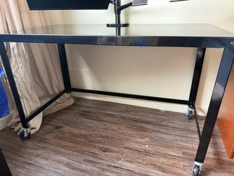 Black metal table