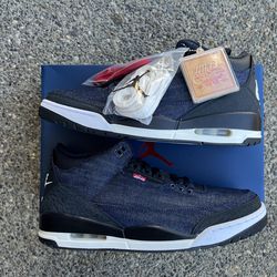 BRAND NEW NIKE JORDAN 3 Levi’s “Blue Denim” Size 12