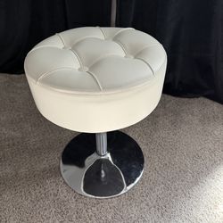 White adjustable stool