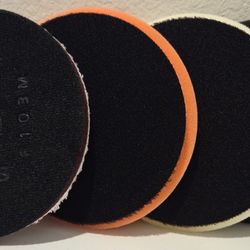 NEW Lake Country Thin 5.5" Foam Pads + Meguiar's Microfiber Cutting Disc - Auto Detailing Supplies - Info in the Description 