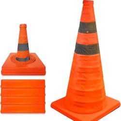 4- 28" Collapsible Traffic Emergency Cone, 