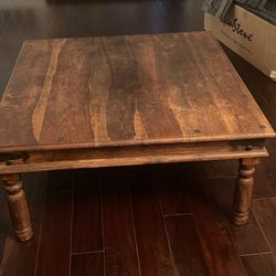 Teak Wood Coffee Table And End Table