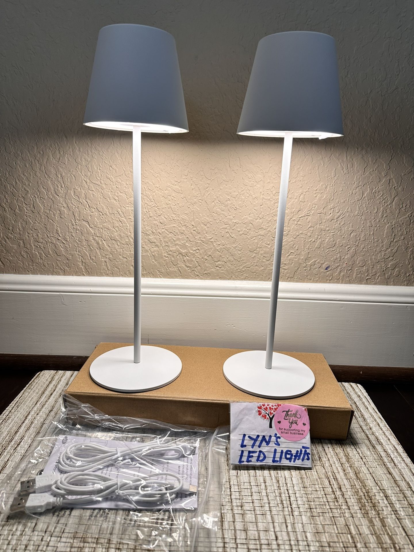 Rechargeable Table Lamp 2Pack