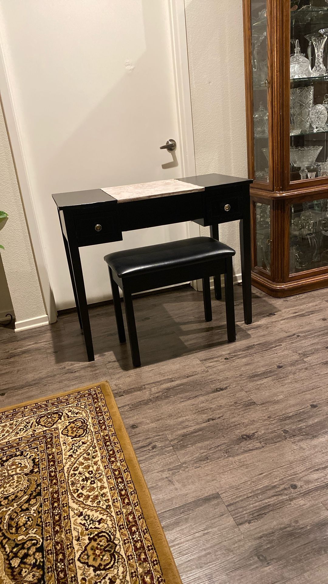 Table for mirror and stand