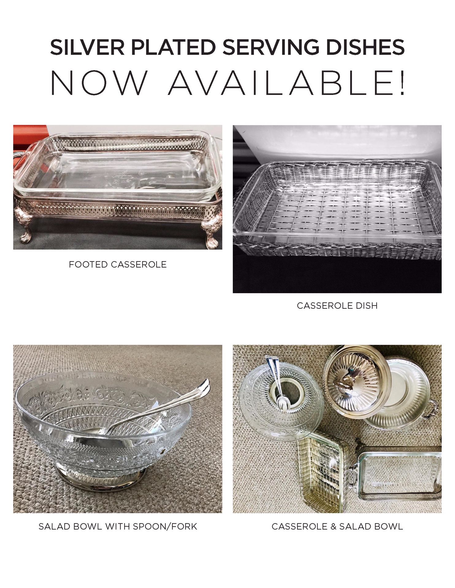 Silver Plated Casserole Dishes