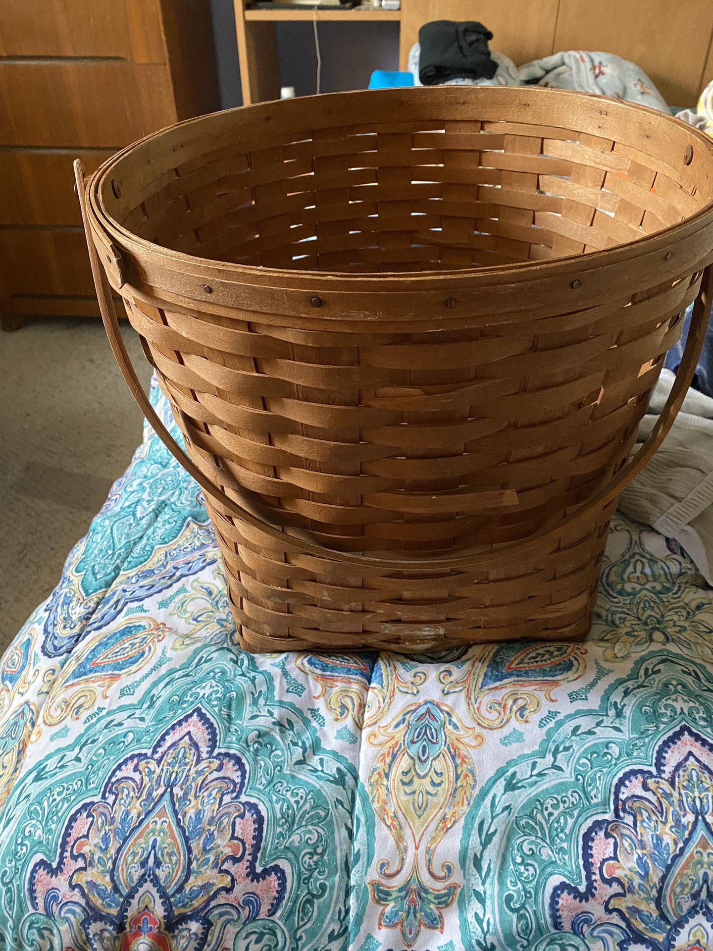 Vintage 1987 Longaberger Basket 12” X 14”