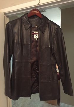 Women’s Brown Leather Jacket-size M