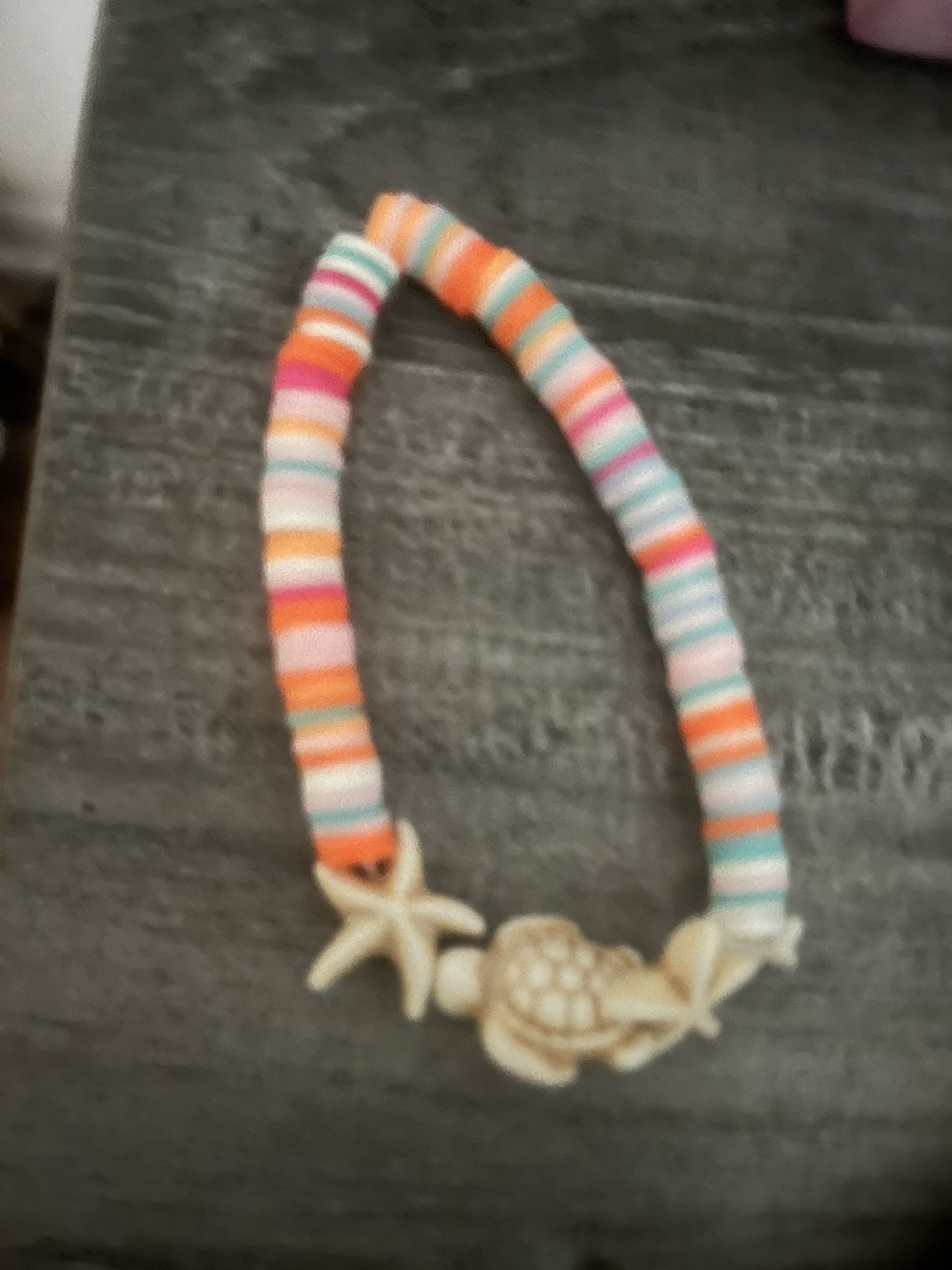 Clay Beads Sea Shell Bracelet 