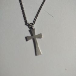 925 Sterling Silver Rope Chain With Cross 16" With Cross 1" More