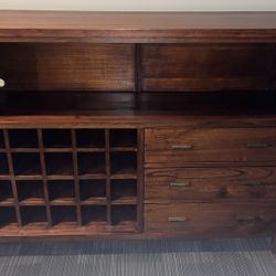 Solid Wood Wine Cabinet / Sideboard with Storage