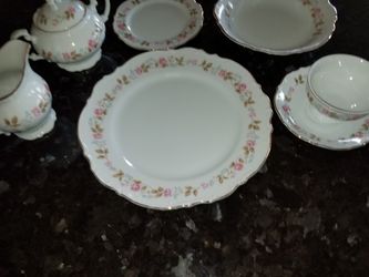 Dishes/Set of China-Antique, Spring Garden by Bristol
